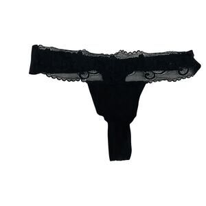 Victoria Secret Angels Rio Thong Black Womens Medium